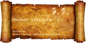 Herber Viktória névjegykártya